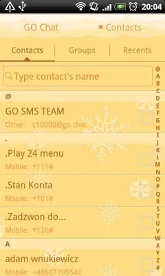 GO SMS Christmas Snow Theme android App screenshot 0